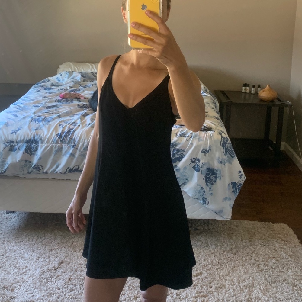 Little black semi backless dress